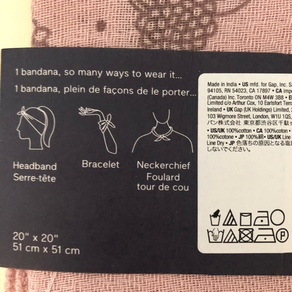 NWT Gap Organic Cotton Bandana - Picture 4 of 4